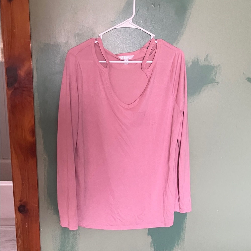 Time and Tru Soft Pink Long Sleeve Top